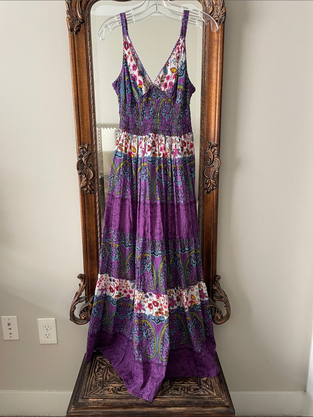 Paisley Print Maxi Dress
